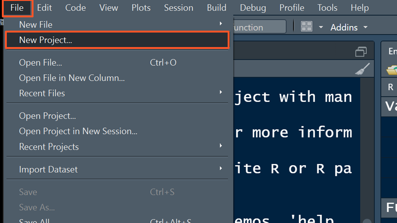 Creating Projects in R Studio